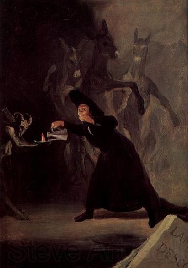 Francisco de Goya Die Lampe des Teufels Norge oil painting art
